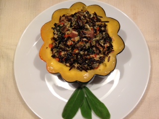 Wild Rice Stuffed Acorn Squash